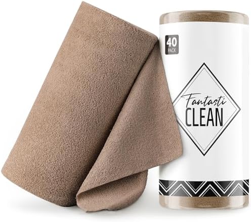Fantasticlean Microfiber Cleaning Cloth Roll- 40 Sheets by Fantasticlean