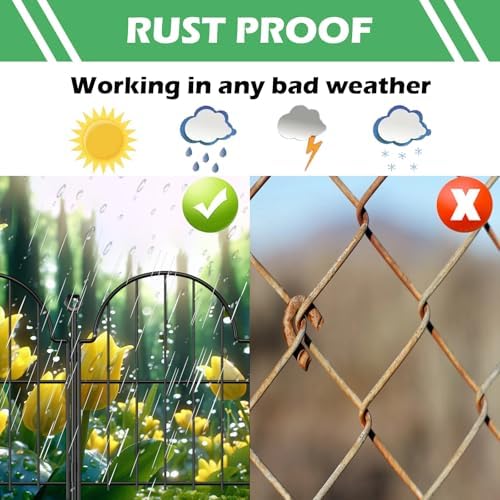 Blingluck Decorative Garden Fence, 17in x 27.5ft, - Image 5