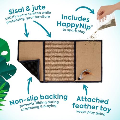 Petlinks Scratch & Play Carpet & Burlap Cat Scratch Mat - Image 2