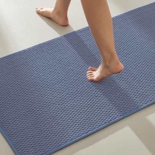 TYUU Bathroom Rugs Non Slip Washable, Super Absorbent Thin Bath Mat Quick Dry by TYUU