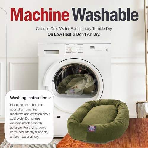 Majestic Pet 24 Inch Micro Velvet Calming Dog Bed Washable – Cozy Soft Round - Image 6