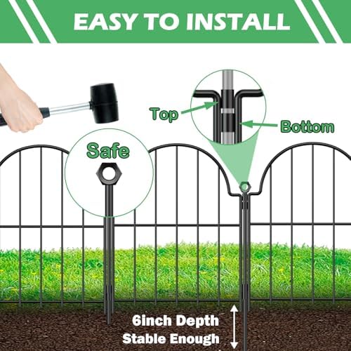 Blingluck Decorative Garden Fence, 17in x 27.5ft, - Image 2