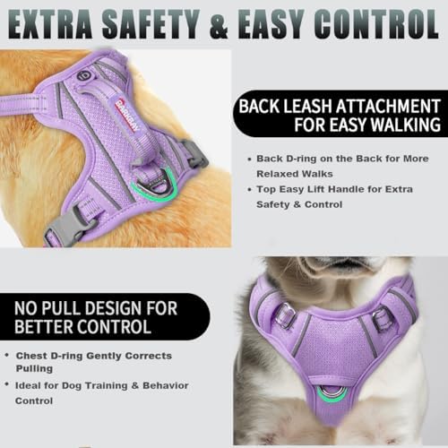 BARKBAY No Pull Dog Harness Large Reflective Dog Harness - Image 3