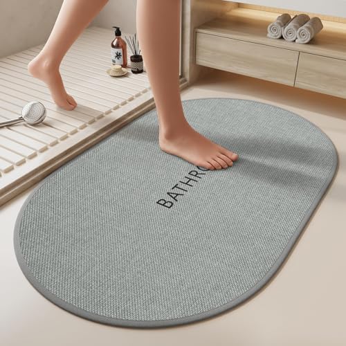 Bath Mat Non Slip, Quick Dry Bathroom Rug Under Door by QiCaiJia
