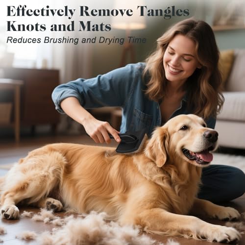 2PCS Slicker Brush for Dogs & Pet Comb, Professional Dog Grooming Brush - Image 2