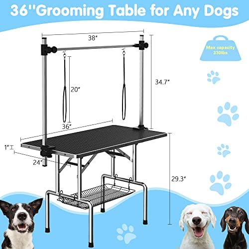 Lyromix 36'' Foldable Dog Grooming Table - Image 6