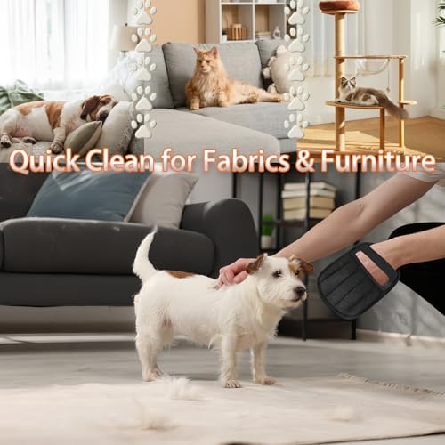 Pet Hair Removal Glove for Dogs and Cats, Washable Cat Grooming Brush - Image 6