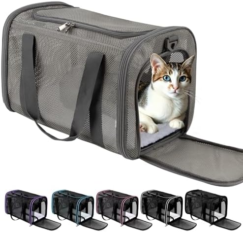 Cat Carrier, Soft-Sided Pet Carrier Bag, Breathable Mesh by Unknown