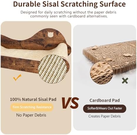 28 in Sisal Cat Scratcher Bed for Large Indoor Cats - Image 3