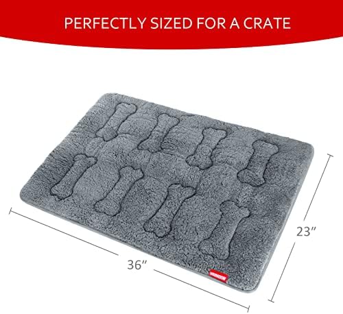 Dog Bed Crate Mat 2 Pack, Soft Plush Dog Bed Pad - Image 4