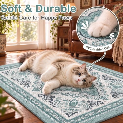 Unicorn Catcher 33"x22" Cat Litter Mat Non-Slip Washable Litter Box Mat - Image 4