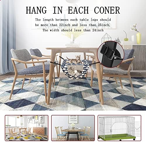 JSPYFITS Cat Cage Hammock with Ball, Double Layer Hanging Adjustable Soft Pet - Image 6
