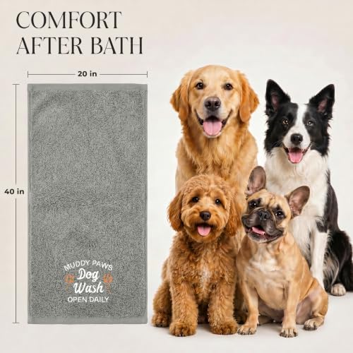 DAN RIVER Dog Towels for Drying Dogs & Cats 100% Cotton, 20x40'' - Image 2