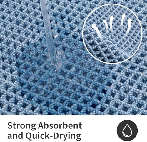 ILANGO Upgraded Waffle Bath Rug 16x24, Super Absorbent Non Slip Bath Mat - Image 6