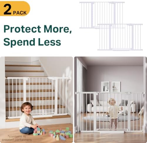 Cumbor 2-Pack 29.7-51.5 in Extra Wide Baby Gate - Image 2