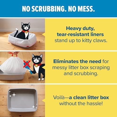 Jonny Cat Litter Box Liners Heavy Duty, Tear & Leak Resistant Jumbo 15ct - Image 5