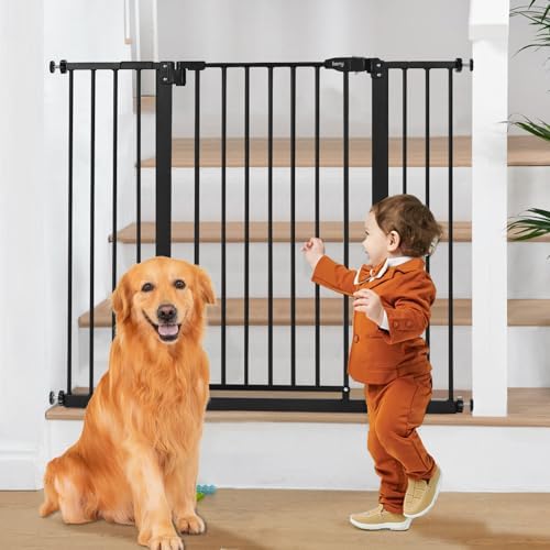 keny 36" Extra Tall Baby Gate for Stairs, 29-42.5" Wide Auto Close Dog Gate by keny
