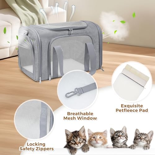 Cat Carrier Soft Up to 16 Lbs, Breathable Pet Travel Bag - Image 3