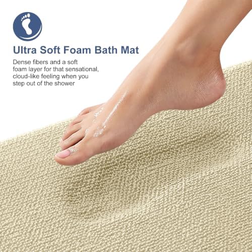 OLANLY Memory Foam Bathroom Runner Rug 47x20, Absorbent Long Bath Mat - Image 2