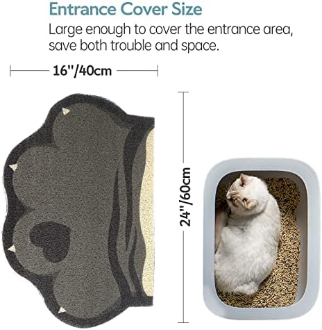 Cute Cat Litter Mat 24”x16”, Litter Box Mat, Litter Trapping Mat, Soft on Kitty - Image 3