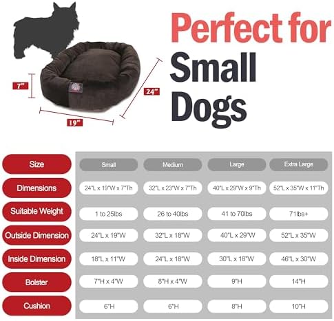 Majestic Pet Villa 24 Inch Shredded Memory Foam Dog Bed - Image 3