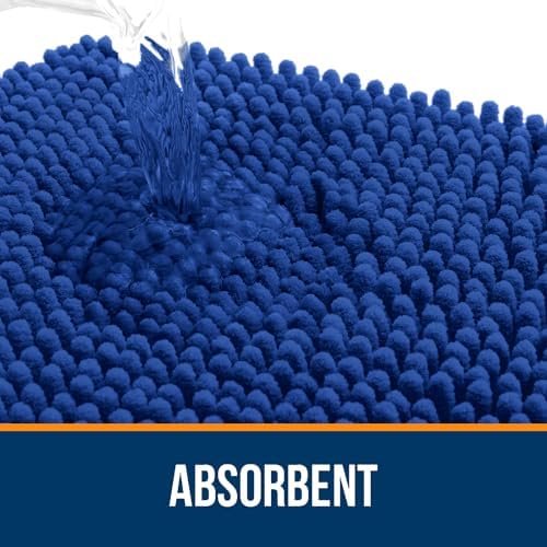 OLANLY Large Bathroom Rugs 44x32, Extra Soft Absorbent Chenille Bath Rugs - Image 4