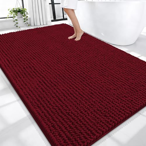OLANLY Thick Chenille Large Bathroom Rugs Mats 70x46 by OLANLY