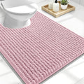 OLANLY Thick Chenille Toilet Rugs U-Shaped 24x20, Dusty Rose by OLANLY