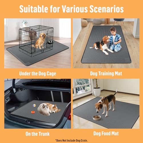 Silicone Dog Bed Mat 50"x 35" Crate Mat - Image 7