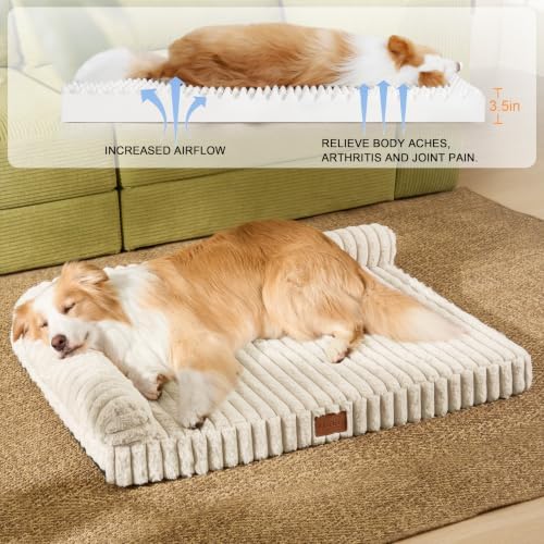 Orthopedic Large Dog Bed Furry Pet Bed, Washable Cover 42''X28'' - Image 5