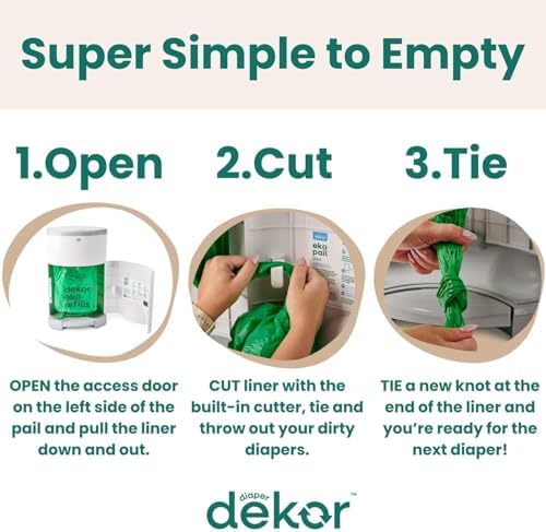 Diaper Dekor EKO MINI Diaper Pail, ONLY Eco-Friendly Diaper Pail Made - Image 4