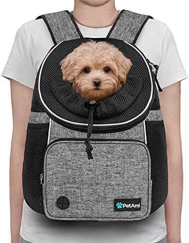 PetAmi Dog Front Carrier Backpack, Adjustable Pet Cat Chest Ventilated Dog - Image 2