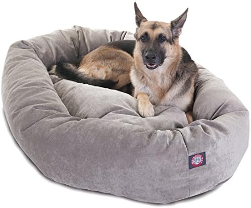 Majestic Pet 52 Inch Micro Velvet Calming Dog Bed Washable – Cozy Soft Round by MajesticPet