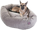 Majestic Pet 52 Inch Micro Velvet Calming Dog Bed Washable – Cozy Soft Round by MajesticPet