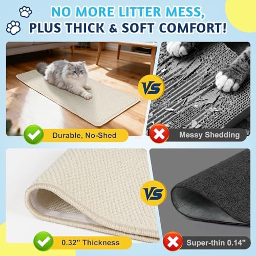 ENONCI Corner Cat Scratcher, 30x11.8 Furniture Furniture Protector Couches & - Image 4