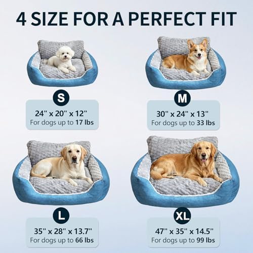 Medium Dog Bed, Orthopedic Bolster Sofa - Image 3