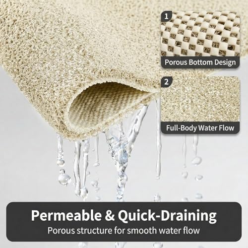 Non Slip Shower Mat, 16 x 40 Inch Anti Slip Shower Mats - Image 4