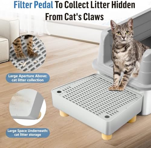 Extra Large Cat Litter Box Step Ramp, Cat's Litter Catcher Mat - Image 3
