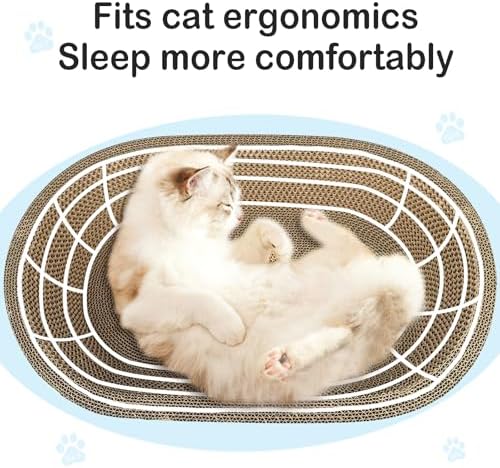 Cat Scratcher Bed 2PCS 23.6x14.9” Cardboard Cat Bed - Image 5