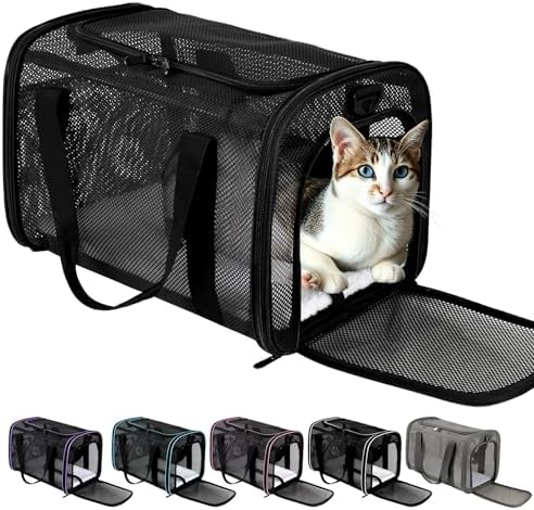 Cat Carrier, Soft-Sided Pet Carrier Bag, Breathable Mesh by Unknown