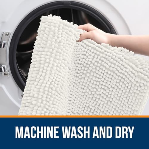 OLANLY Bathroom Rugs 32x20, Extra Soft Absorbent Chenille Bath Rugs - Image 6