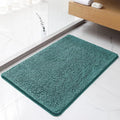 Chenille Bathroom Rug 24"x36" Teal, Non-Slip Plush Bath Mat by Kildoss