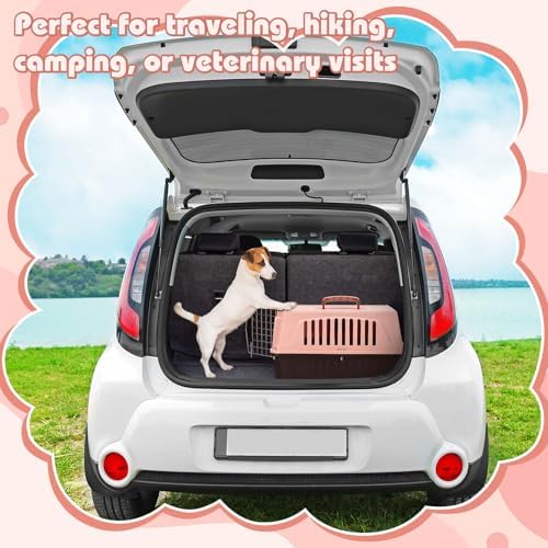 2 Set 18.9" Pet Carrier for Small Cats and Dogs, Hard Sided Plastic Cat Kennel - Image 5