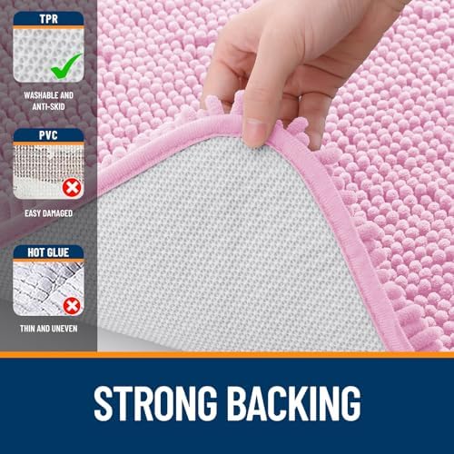OLANLY Bathroom Rugs 36x24, Extra Soft Absorbent Chenille Bath Rugs - Image 6