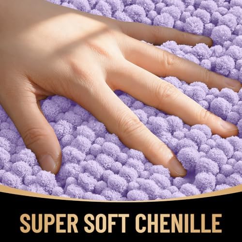 OLANLY Thick Chenille Absorbent Bathroom Rugs Mat 34x21 - Image 2