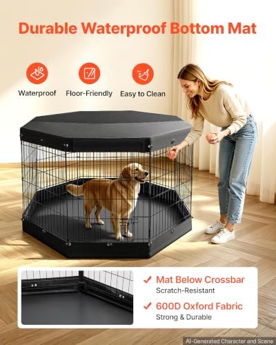 VEVOR Dog Playpen 36 Inch 8 Panels Exercise Pen - Image 4