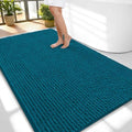 OLANLY Thick Chenille Large Bathroom Rugs Mats 59x35, Peacock Blue by OLANLY