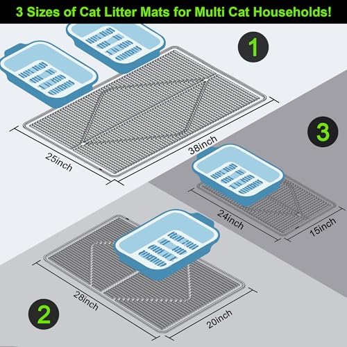 Mofason Rubber Large Cat Litter Mat - Image 3