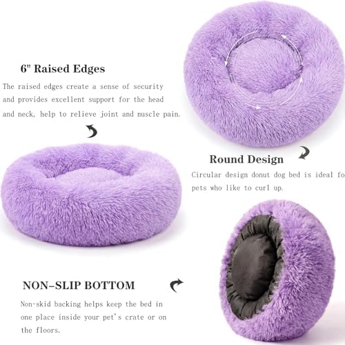nononfish Soft Donut Dog Bed, Cozy Calming Bed - Image 5