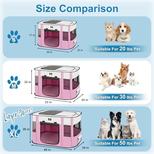 X-ZONE PET Dog Playpen, Puppy Cat Play Pen Portable Foldable Indoor/Outdoor - Image 4